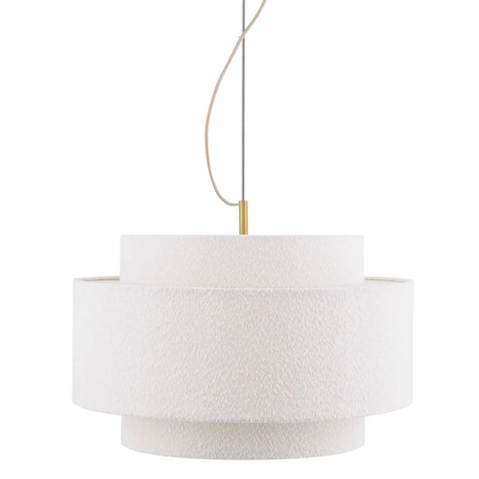 Noah Bouclé pendellampe 50 cm, hvit