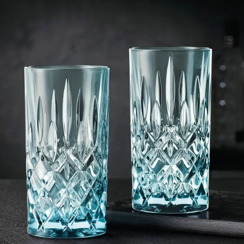Noblesse longdrinkglass, aqua, 2 stk