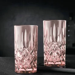 Noblesse longdrinkglass, rosé, 2 stk
