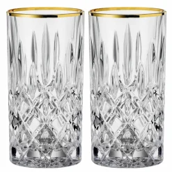 Noblesse longdrinkglass 2-stk, 37,5 cl, gold