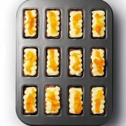 Non-stickbrett for 12 mini rektangulære bakverk Avtakbar Bunn