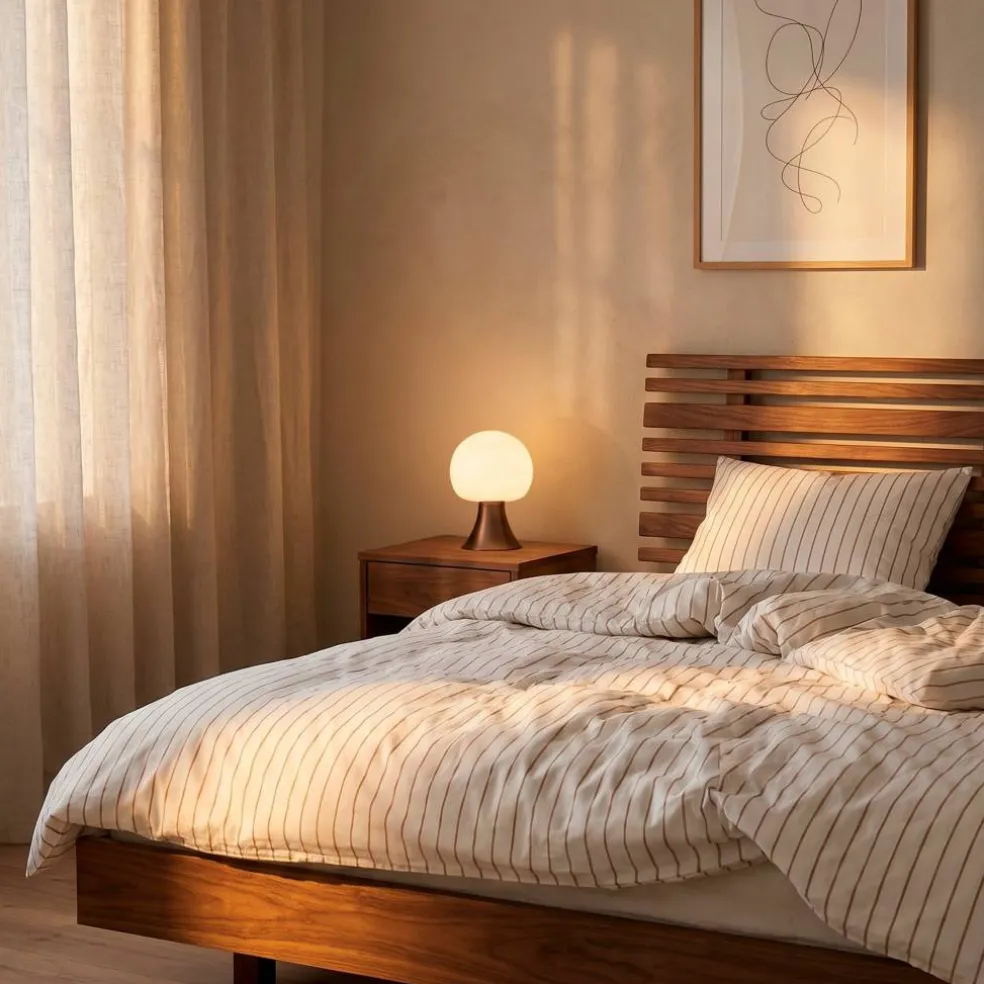 Noor LED-lampe 23 cm, brun