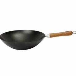 NS Wok karbonstål, svart 36 cm.