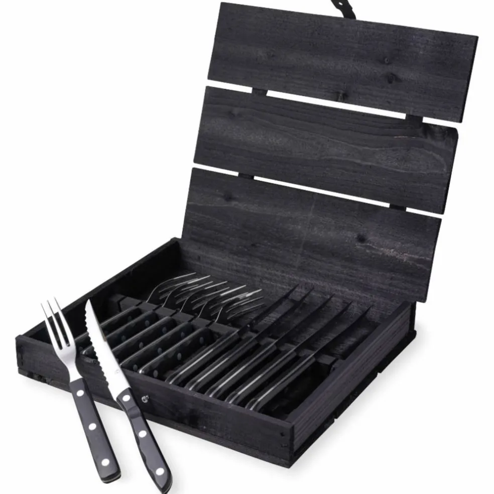 Old Farmer Black Grillbestikk 6+6