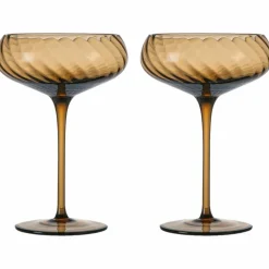Opacity champagneglass 30 cl 2-pakning, brun