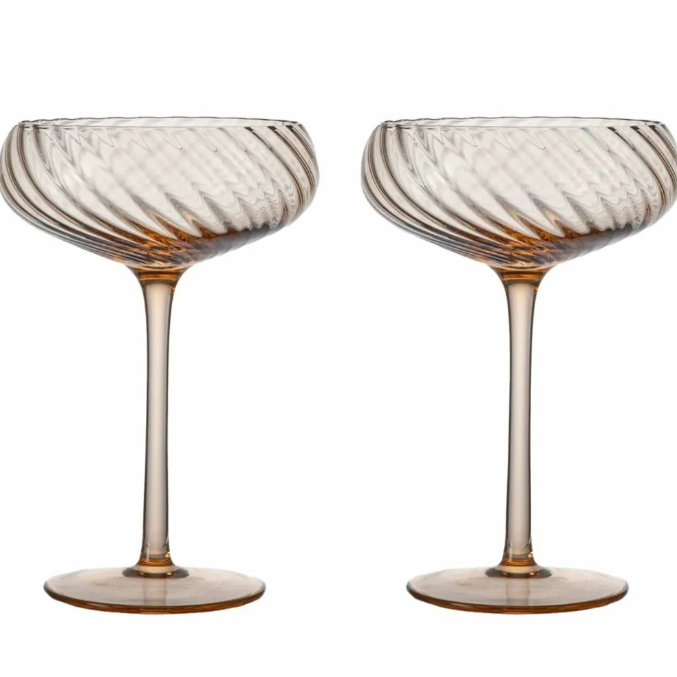 Opacity champagneglass 30 cl 2-pakning, fersken