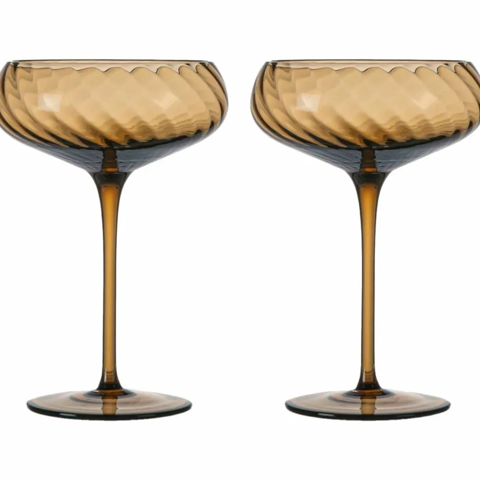 Opacity champagneglass 30 cl 2-pakning, fersken
