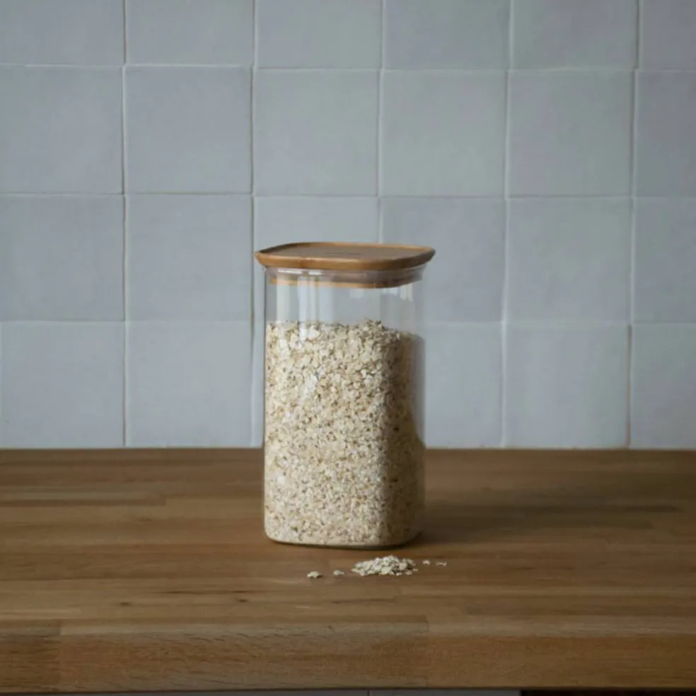 Oppbevaringsglass med bambuslokk 500 ml