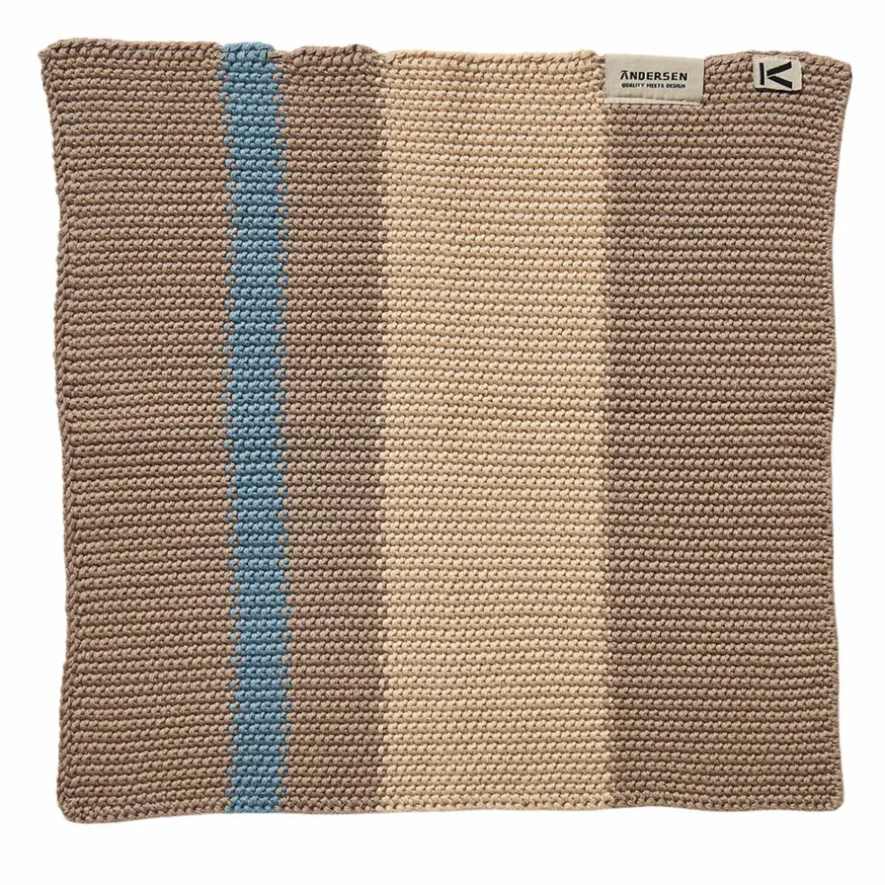 Oppvaskklut 27 × 27 cm 2-pakning, beige/blå