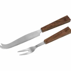 Ostebestikk, rustfritt stål/akasietre