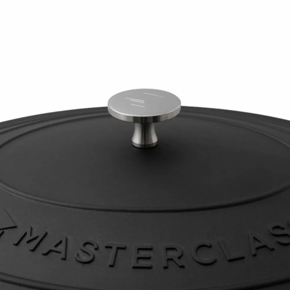 Oval non-stick-gryte 6 liter, svart