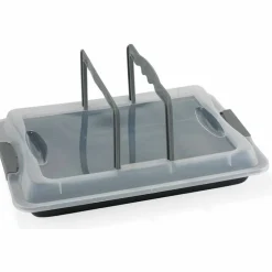 Ovnsform med lokk 42x29cm Grå