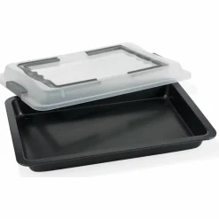 Ovnsform med lokk 42x29cm Grå