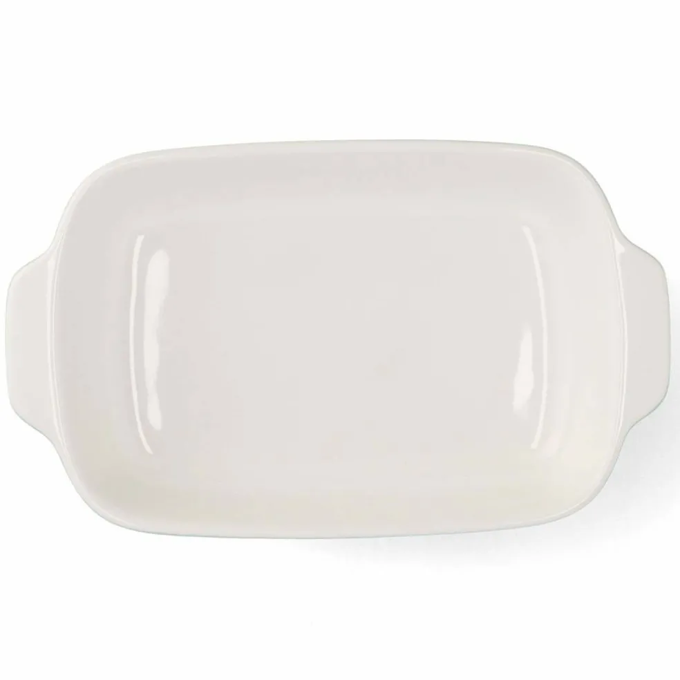 Ovnsform med lokk 31 x 18,5 x 6 cm, creme