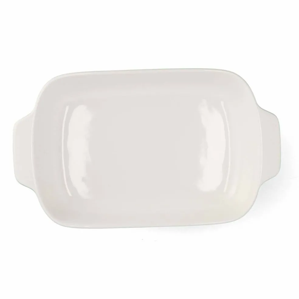 Ovnsform med lokk 39x23,5x7,5 cm, creme