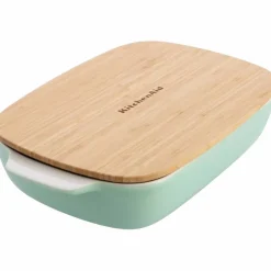 Ovnsform med lokk 39x23,5x7,5 cm, creme
