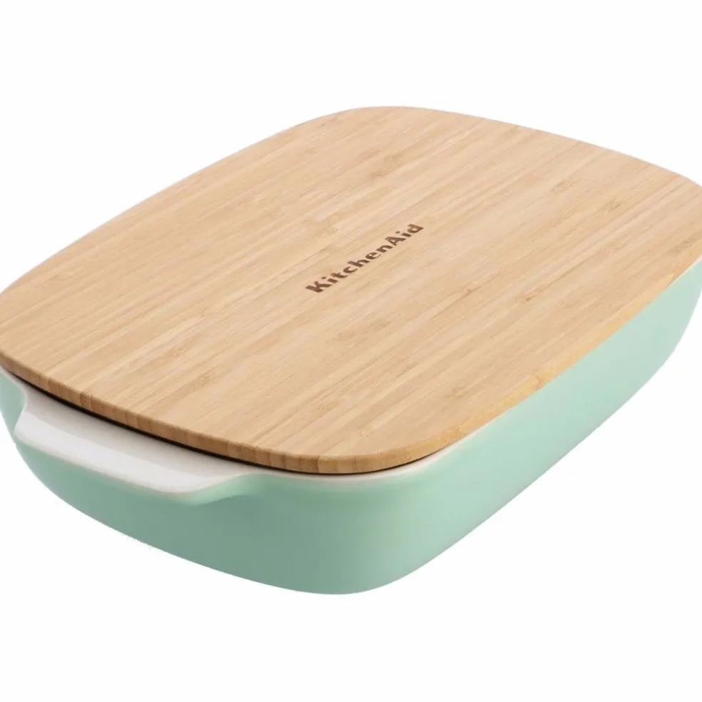 Ovnsform med lokk 39x23,5x7,5 cm, creme