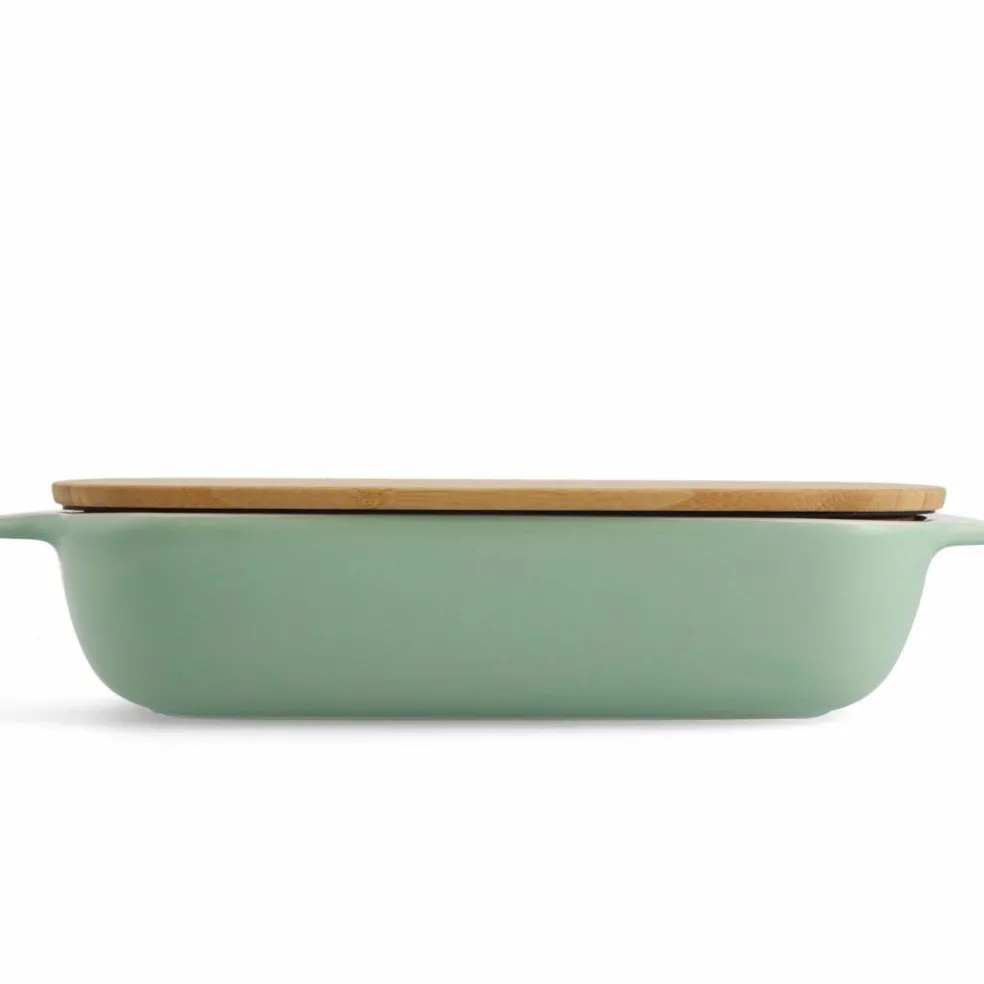 Ovnsform med lokk 39x23,5x7,5 cm, creme