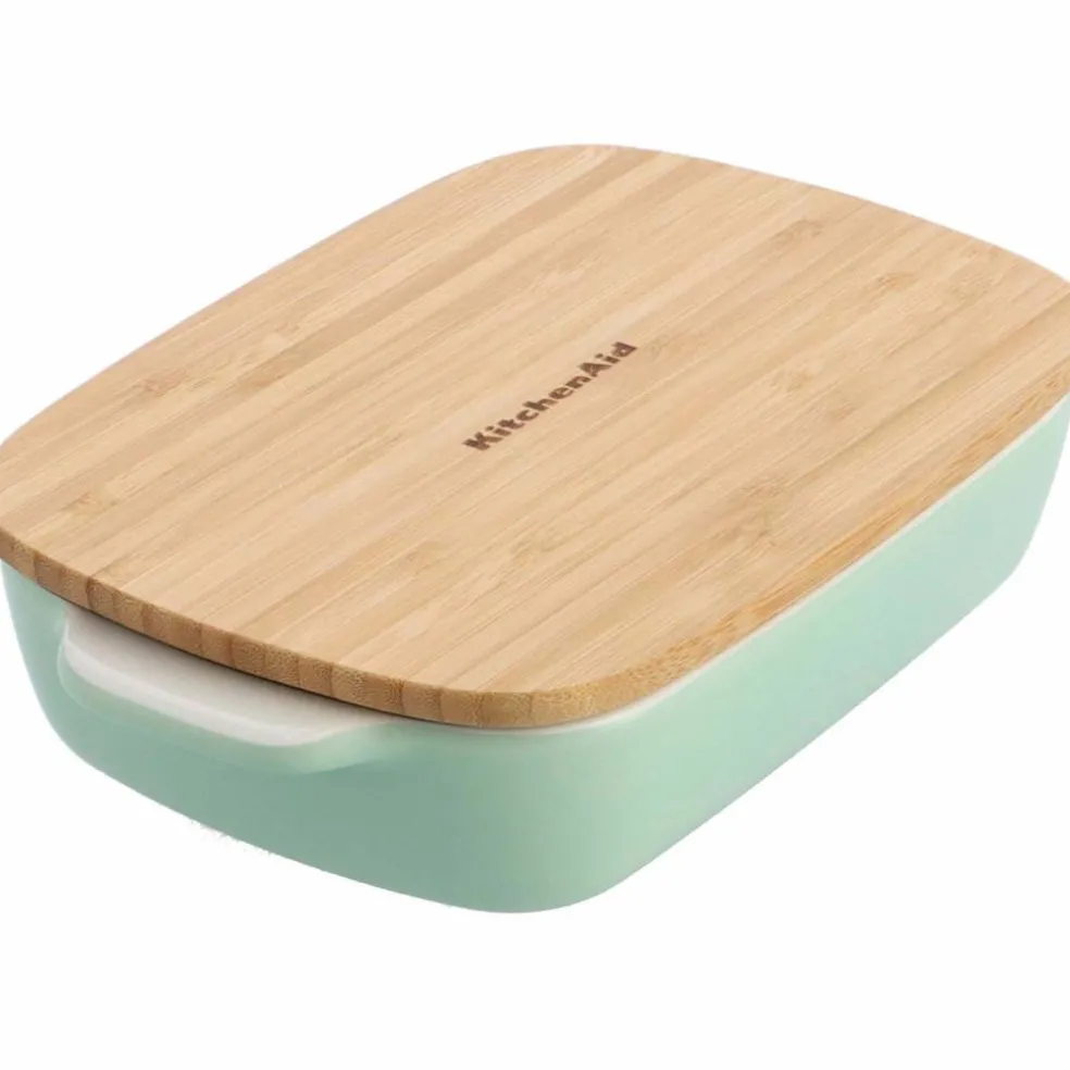Ovnsform med lokk 26 x 15,5 x 6,5 cm, creme