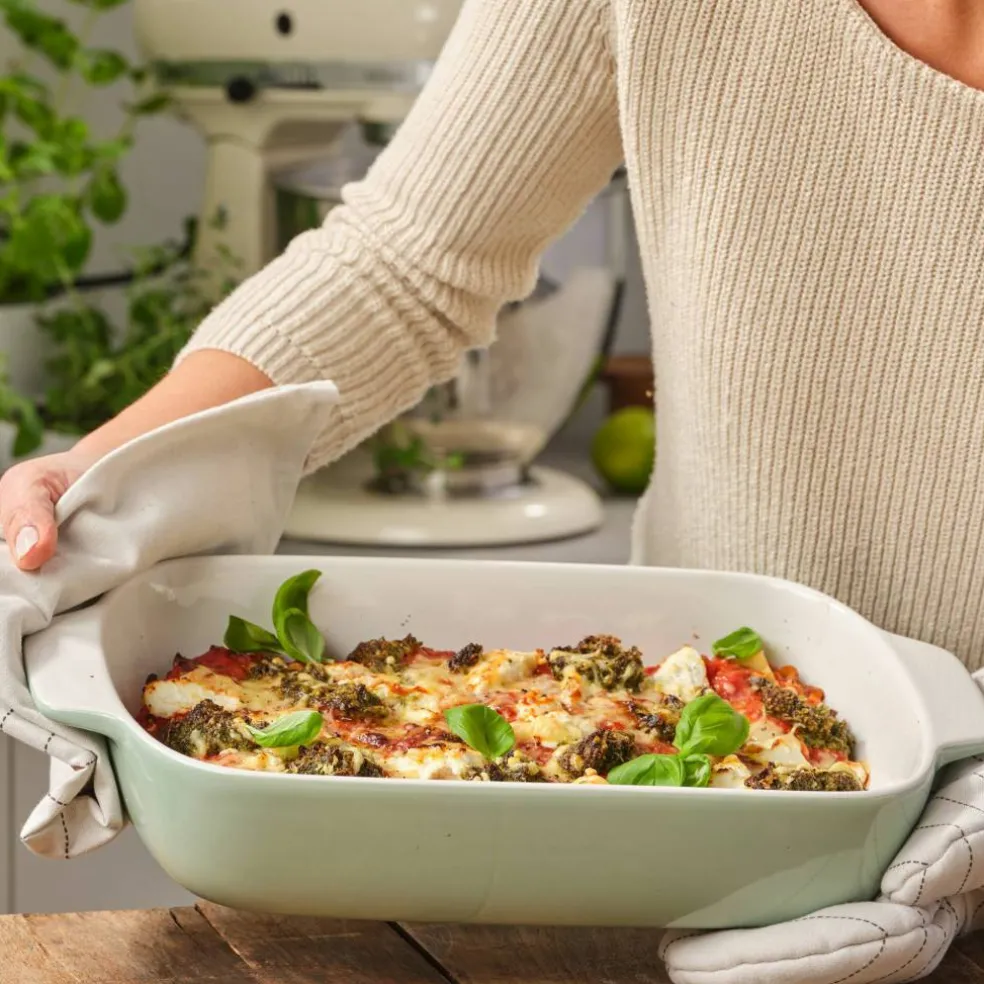 Ovnsform med lokk 39x23,5x7,5 cm, rød