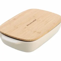 Ovnsform med lokk 31x18,5x6 cm, rød