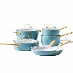 Padova gryte- og pannesett 6 deler, smokey blue