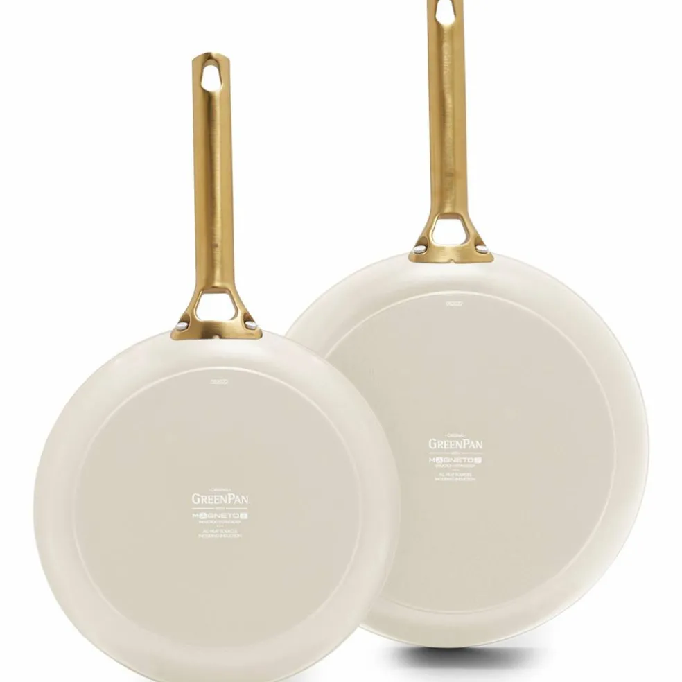 Padova stekepannesett 24 + 28 cm, cream