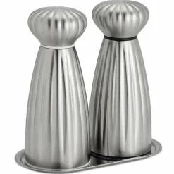 Palm Satin Salt- og pepperkvern med brett medium, rustfritt stål