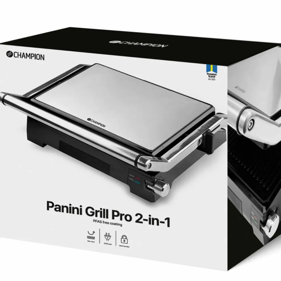 Paninigrill Pro 2-i-1 med bordgrill