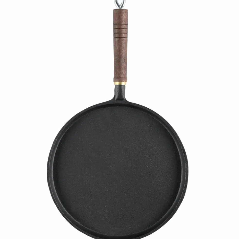 Pannekakepanne med trehåndtak