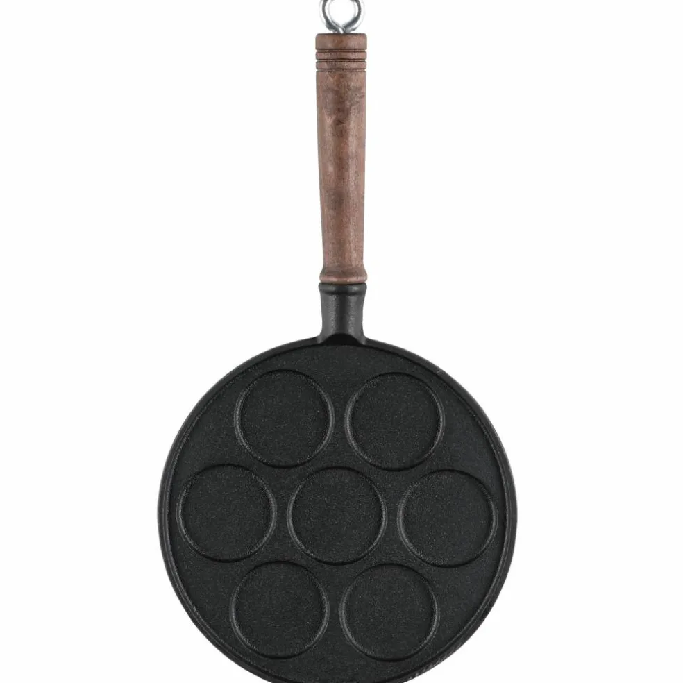 Pannekakepanne med trehåndtak