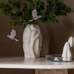 Paper Bird ornament 2-pack, coffee