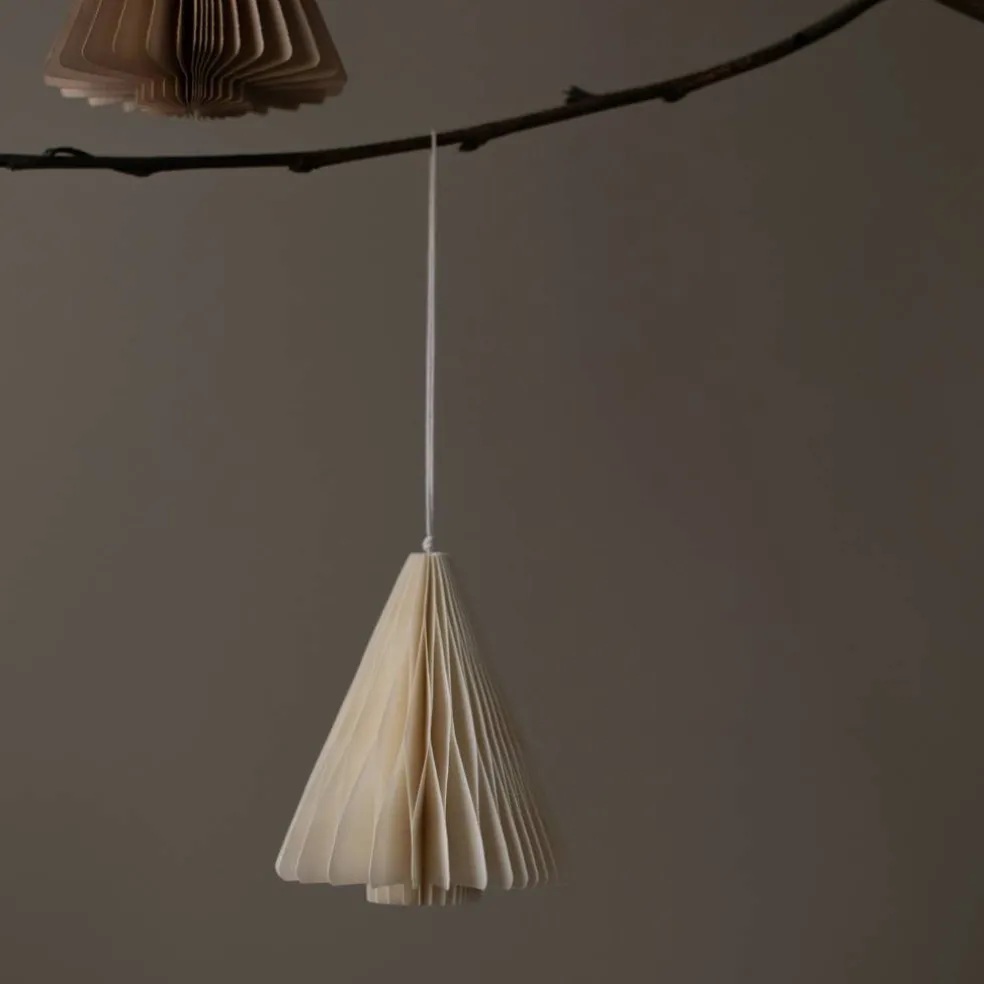 Paper Tree juletrepynt, 7 cm, hvit