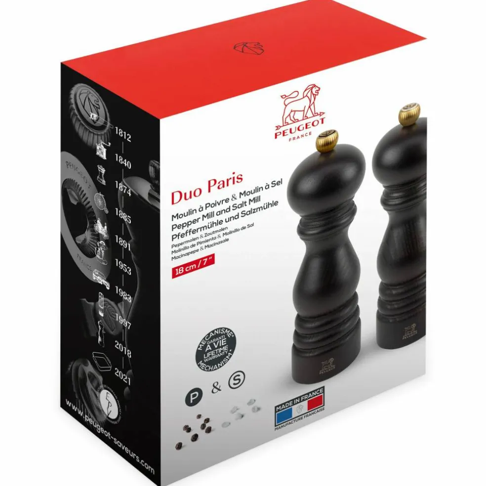 Paris DUO salt- og pepperkvern 22 cm, chocolate