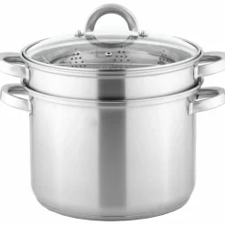 Pastagryte med dampinnsats + dørslag 7,5 liter