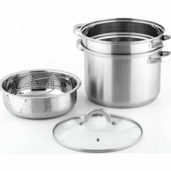 Pastagryte med dampinnsats + dørslag 7,5 liter