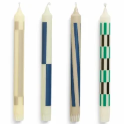 Pattern lys, light green/blue, 4 stk.