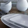 Pearl serveringsfat large, hvit