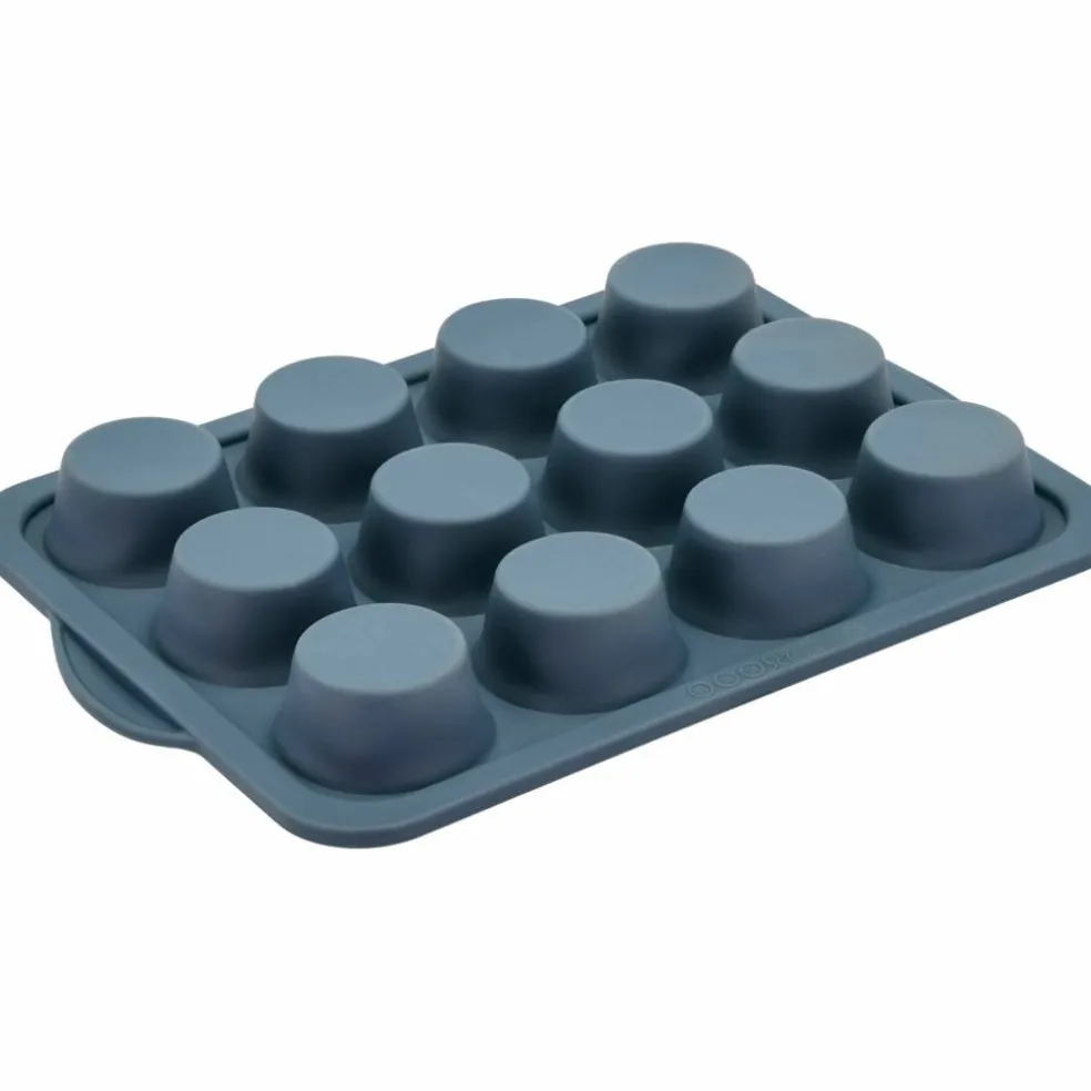 Pecan muffinsform 12 stk, 33x24x4 cm, indigo