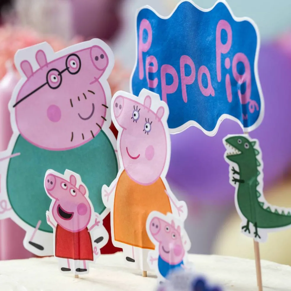 Peppa Gris kakepynt 12 stk