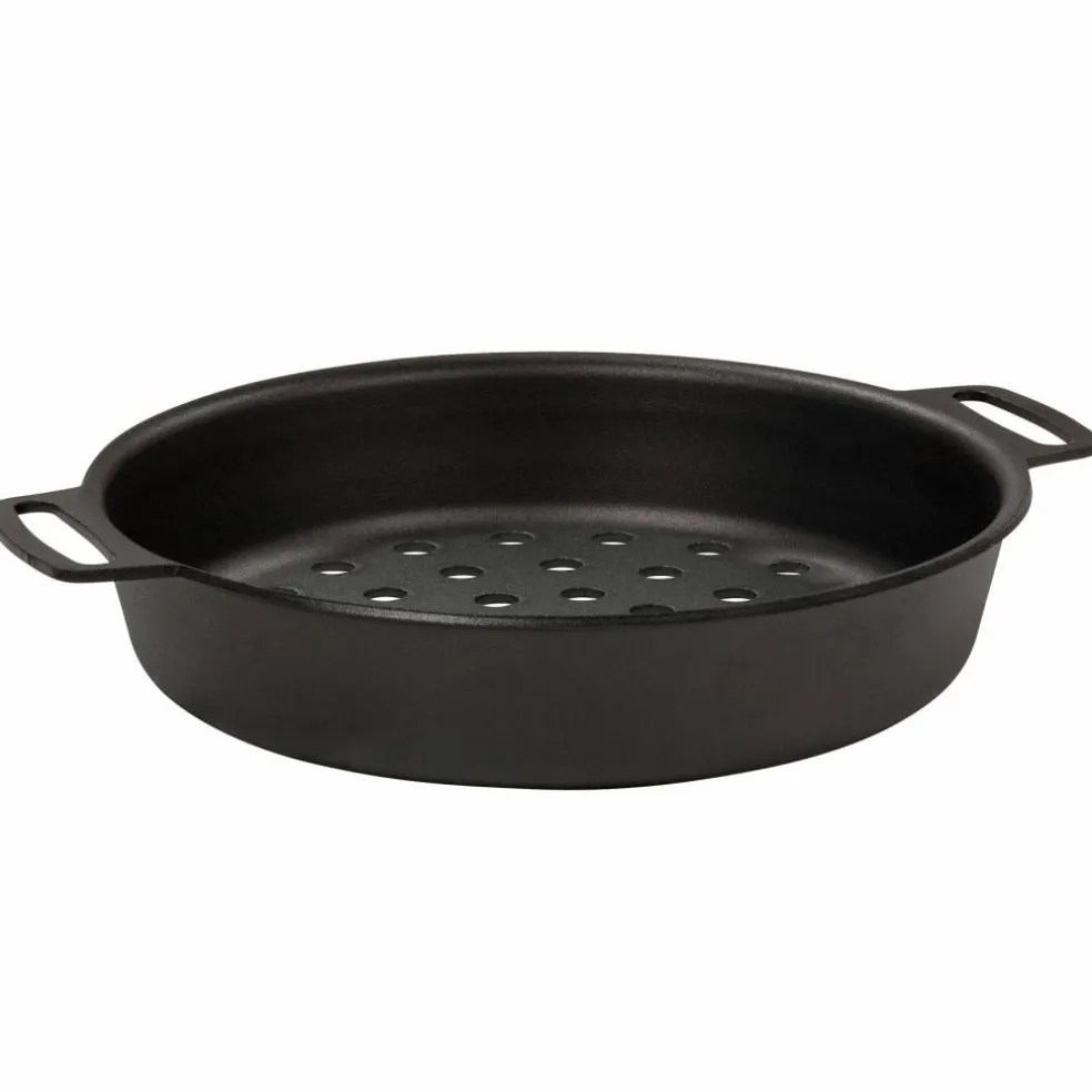 Perforert grillform, Ø30 cm, karbonstål