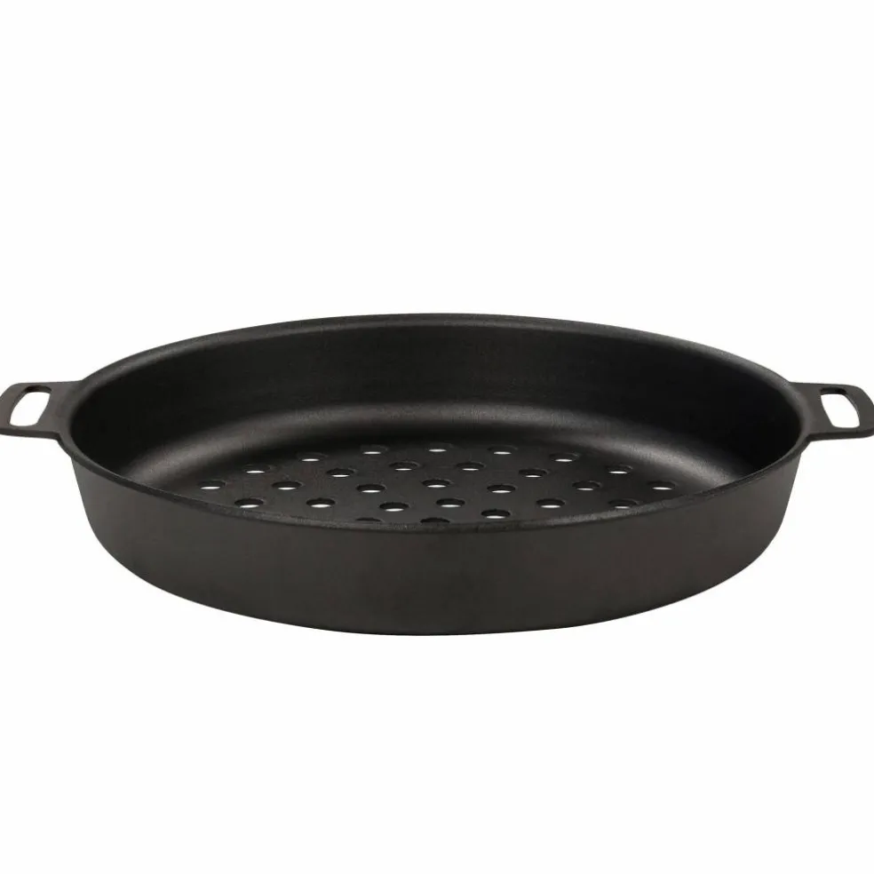 Perforert grillform, Ø30 cm, karbonstål