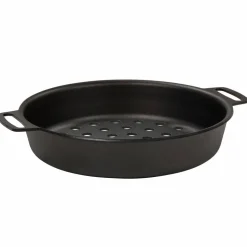 Perforert grillform, Ø24 cm, karbonstål