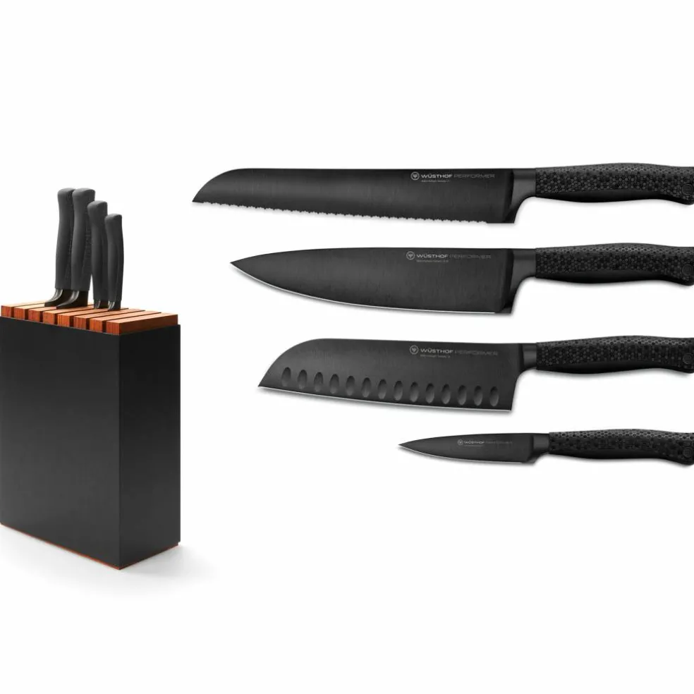 Performer knivblokk + 4 kniver