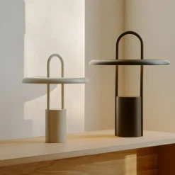 Pier bærbar LED-lampe 33,5 cm, sand