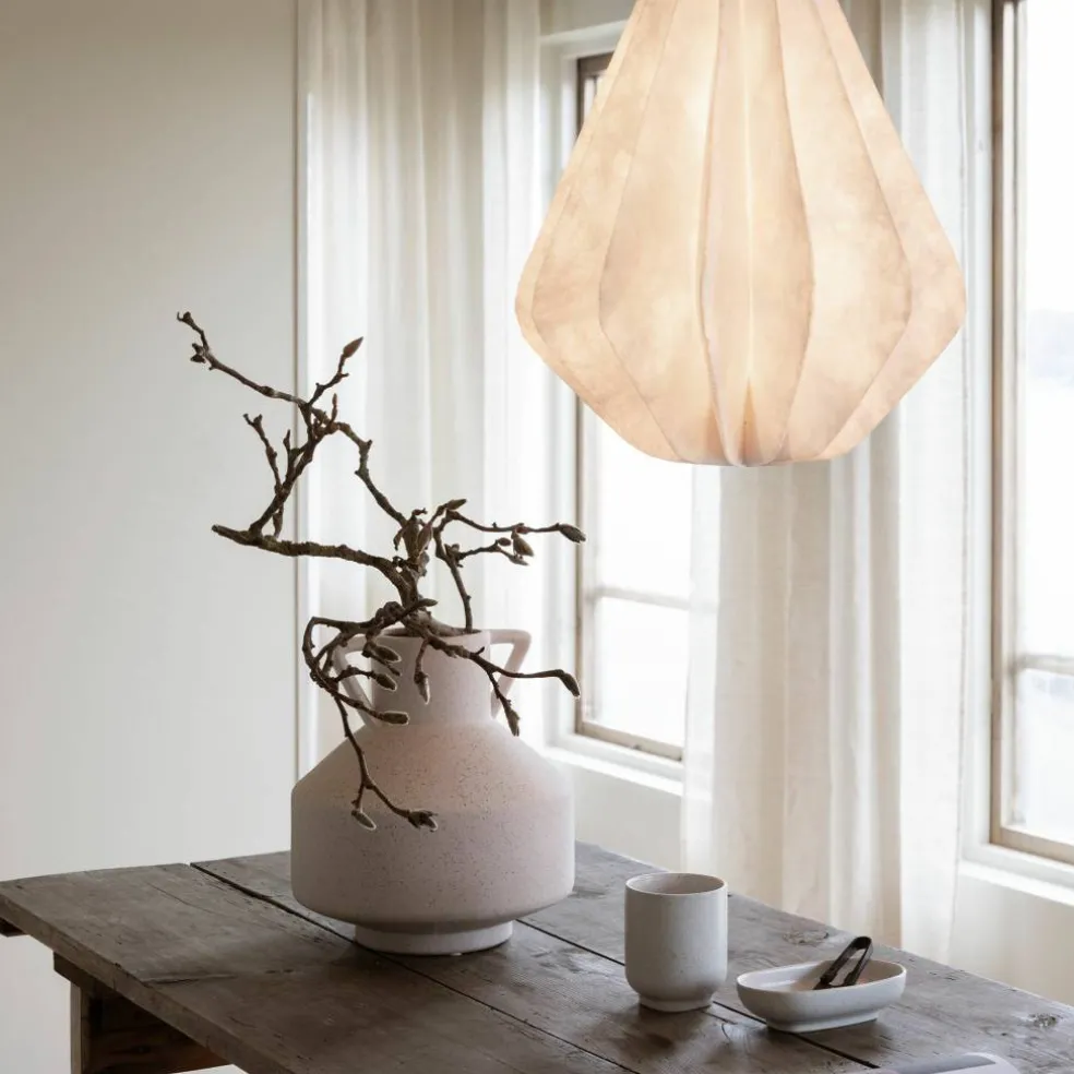 Pinecone taklampe, hvit