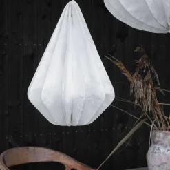 Pinecone taklampe, hvit