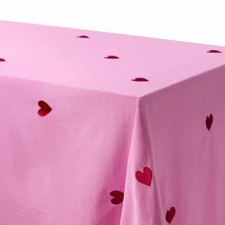Pink Hearts duk 250×145 cm, rosa