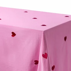 Pink Hearts duk 250×145 cm, rosa