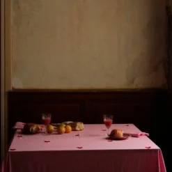 Pink Hearts duk 180×145 cm, rosa